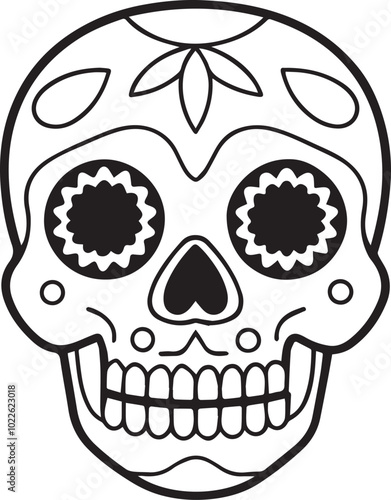 day of the dead skull vector