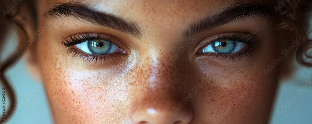 Hyper-realistic human face, generated with AI, blending features from different ethnicities Hyper-realistic human face, generated with AI, blending features from different ethnicities