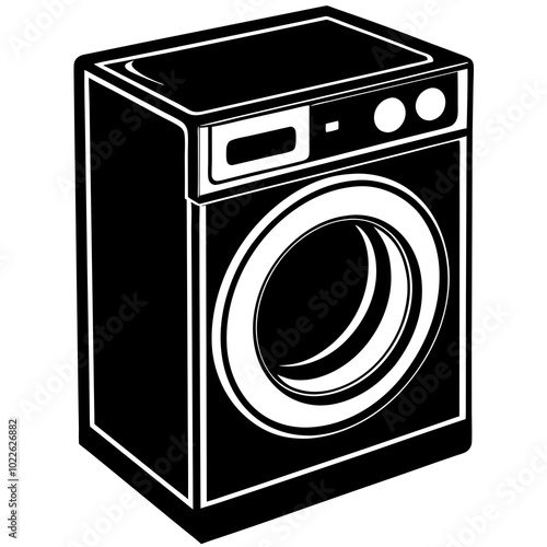 washing machine vector illustration on a white background