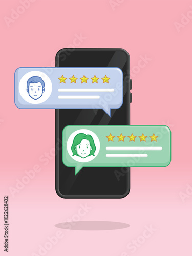 Smartphone Review 5 Stars Notification Message