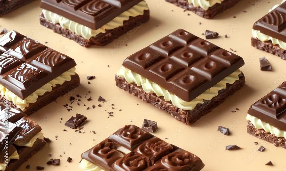 chocolate bar sandwich with cream chocolate bar sandwich with cream