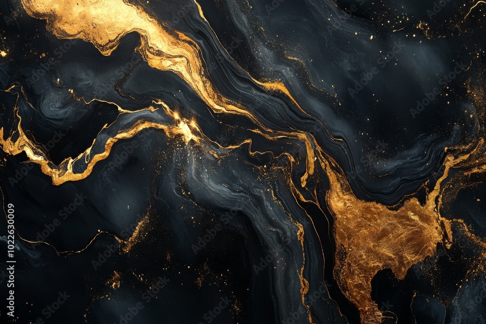 Abstract Black and Gold Swirl Marble Texture Background Abstract Black and Gold Swirl Marble Texture Background