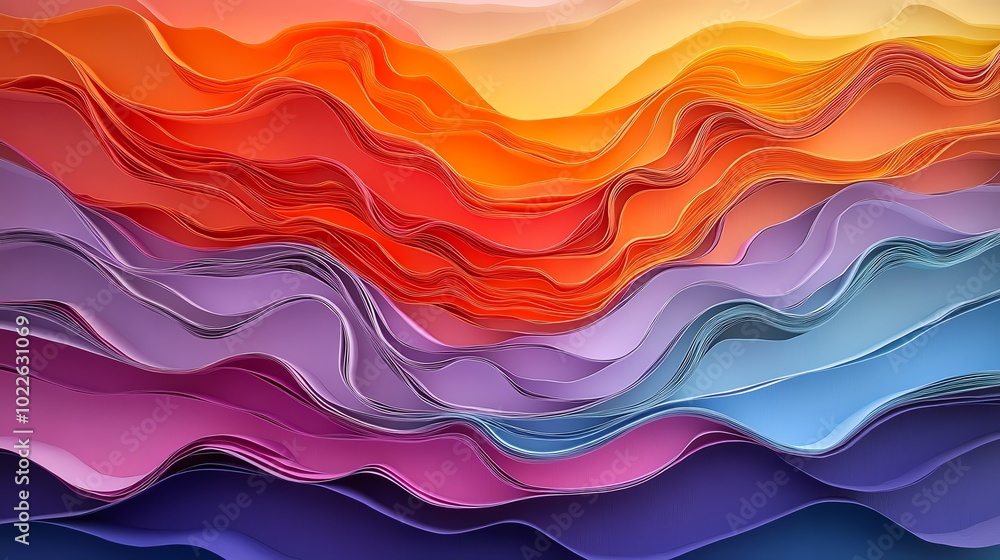 Abstract layered paper cut shapes in soft gradients, creating a fluid, dynamic composition, paper cut abstract, layered contemporary art Abstract layered paper cut shapes in soft gradients, creating a fluid, dynamic composition, paper cut abstract, layered contemporary art