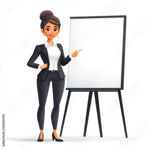 Confident Professional Woman Presenting at Business Conference