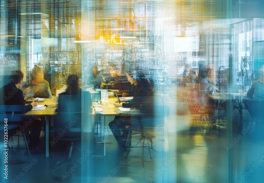 Obraz premium Blurred Office Meeting.