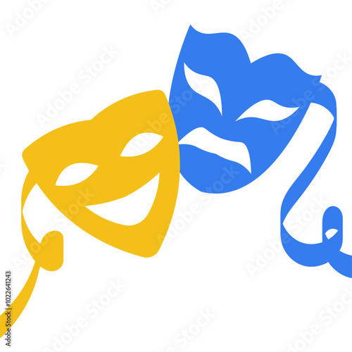 Flat Theater Mask