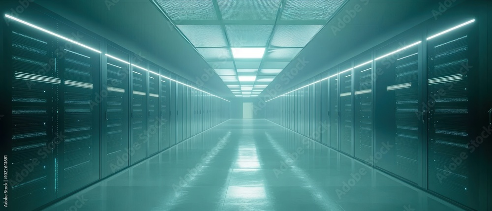 Server Room Corridor. Server Room Corridor.
