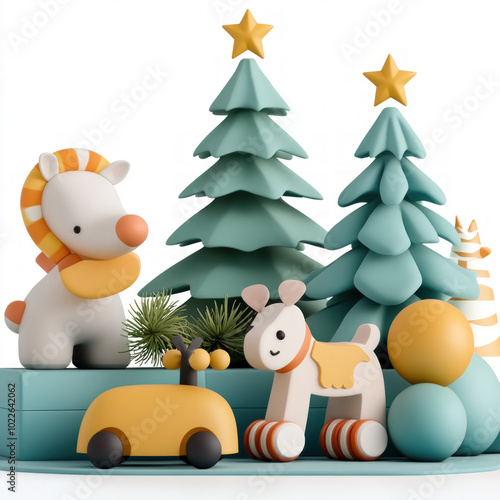 Childrens Toys Isolated