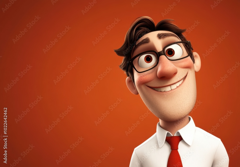 Smiling Cartoon Man. Smiling Cartoon Man.