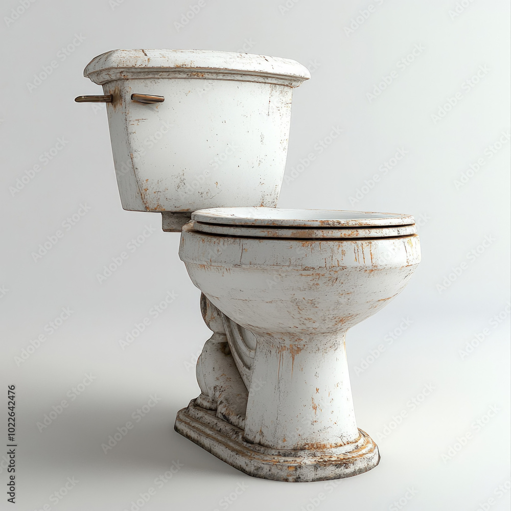 Dirty Toilet Isolated Dirty Toilet Isolated