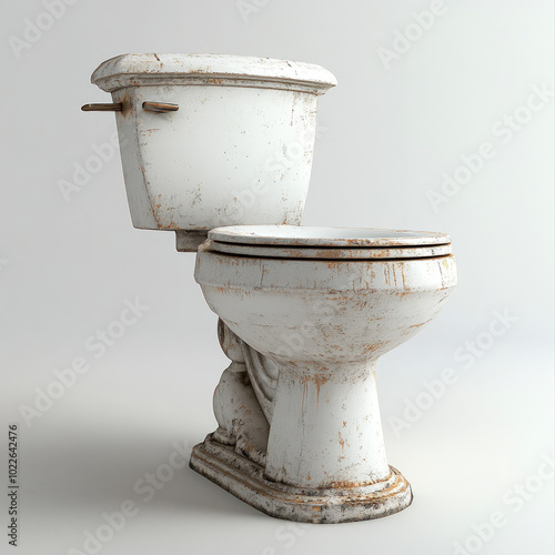 Dirty Toilet Isolated