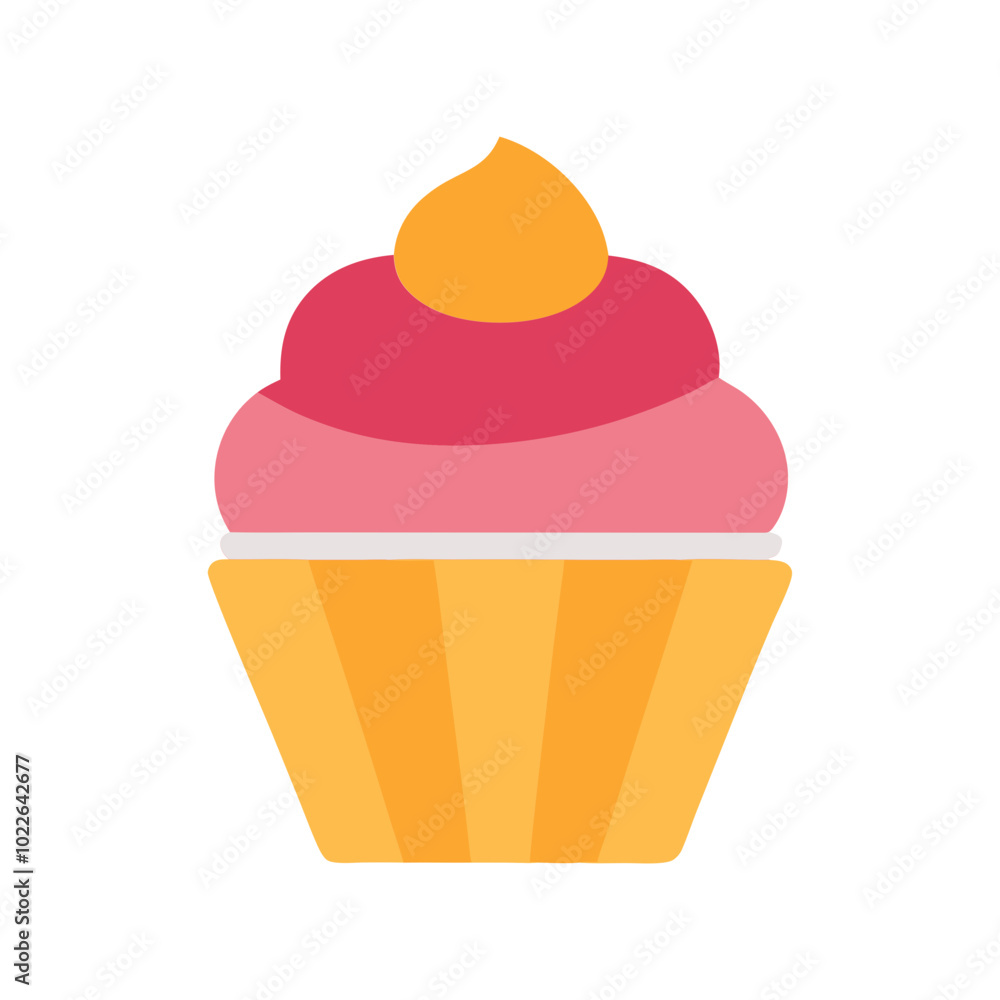 cupcakes flavor. Suitable for a cafe menu. Flat style. Vector illustration cupcakes flavor. Suitable for a cafe menu. Flat style. Vector illustration
