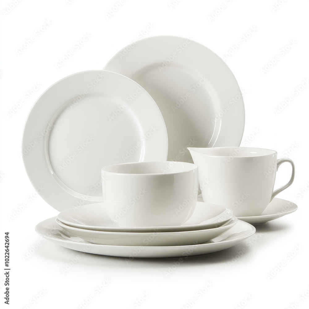 Elegant Dinnerware Isolated