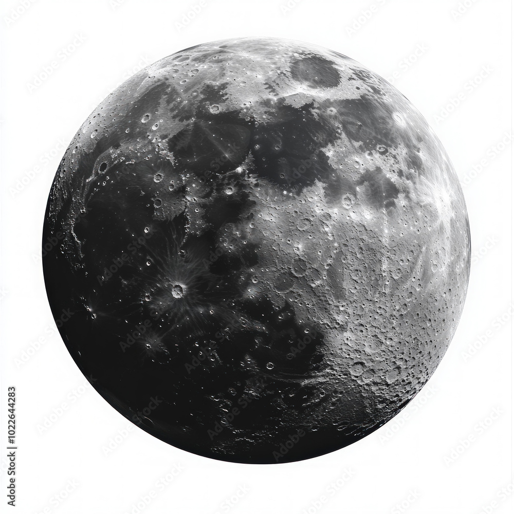 Naklejka premium Moon 3d Isolated