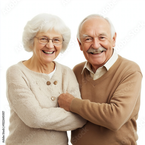 Older Couple Isolated