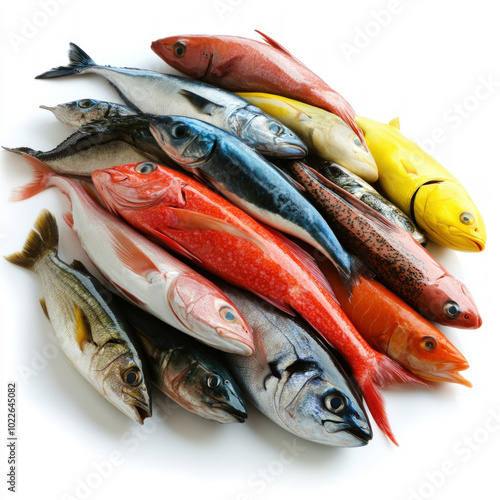 Pile Of Fish Isolated