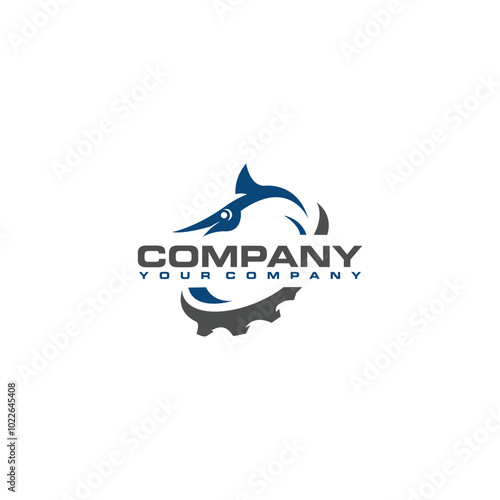 Blue MArlin Repair Logo Icon vector