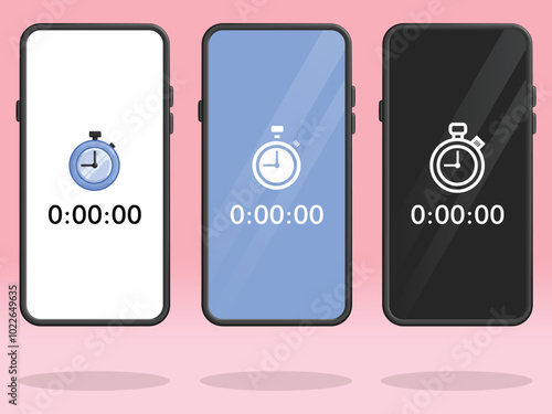Smartphone Stopwatch Minute Seconds Timer Numbers