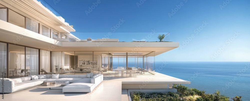 Fototapeta premium Modern Villa Terrace.