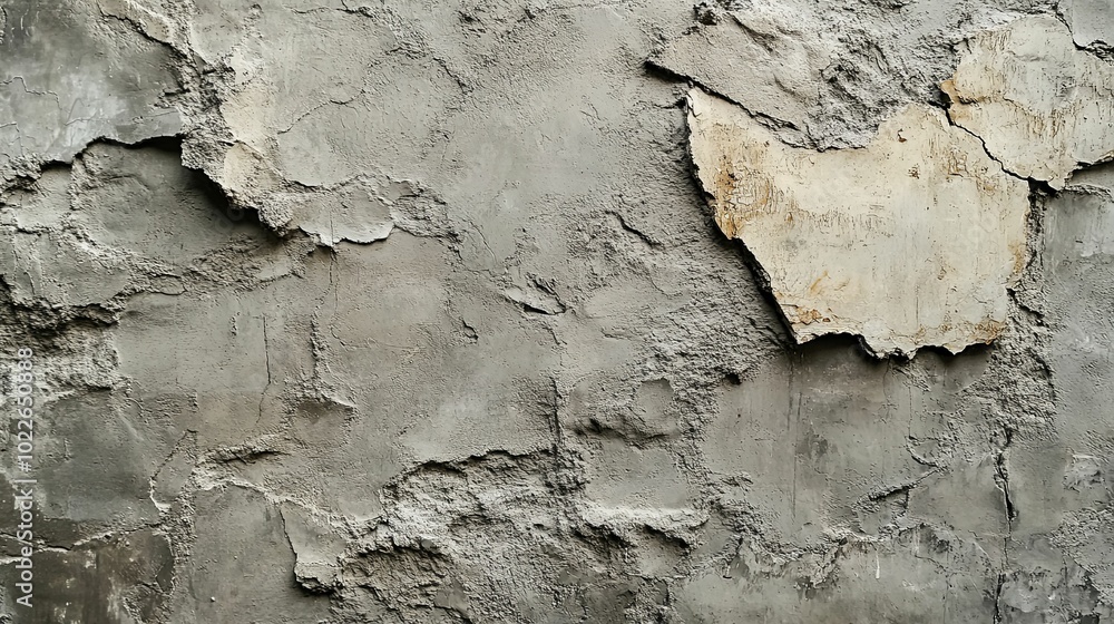 Weathered Grey Concrete Wall with Flaking Paint Weathered Grey Concrete Wall with Flaking Paint