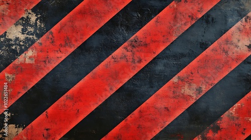 A grunge texture with red and black diagonal stripes on a rusty background.