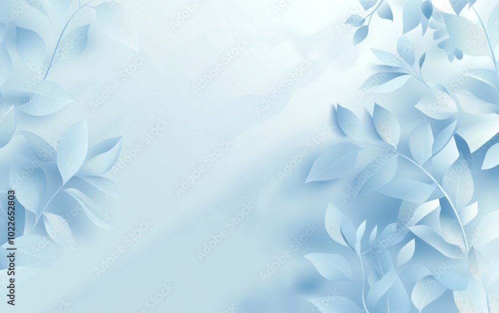 Blue Leaf Background. Blue Leaf Background.