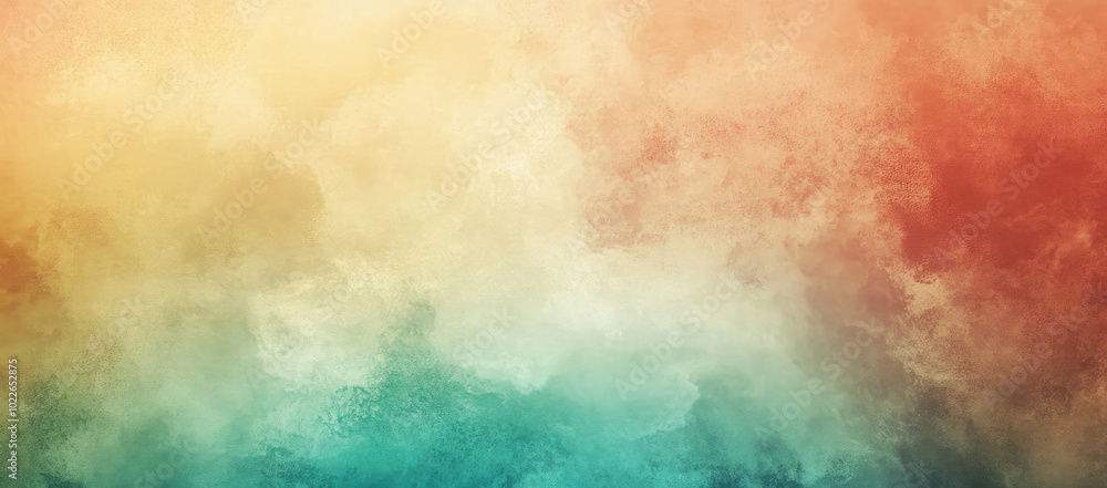 Abstract gradient background blending soft teal and warm orange hues with textured effect Abstract gradient background blending soft teal and warm orange hues with textured effect