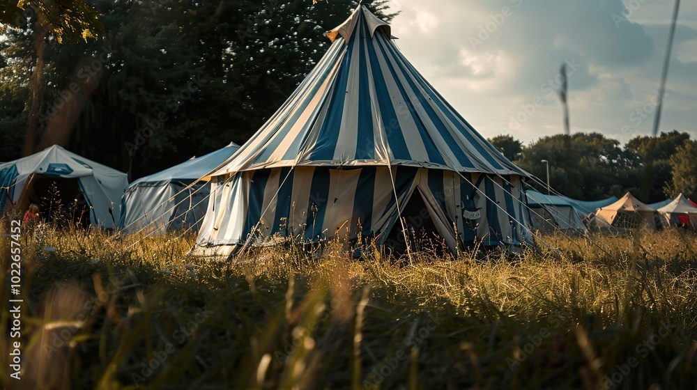 Camping Tent in a Field - Nature Adventure Camping Tent in a Field - Nature Adventure