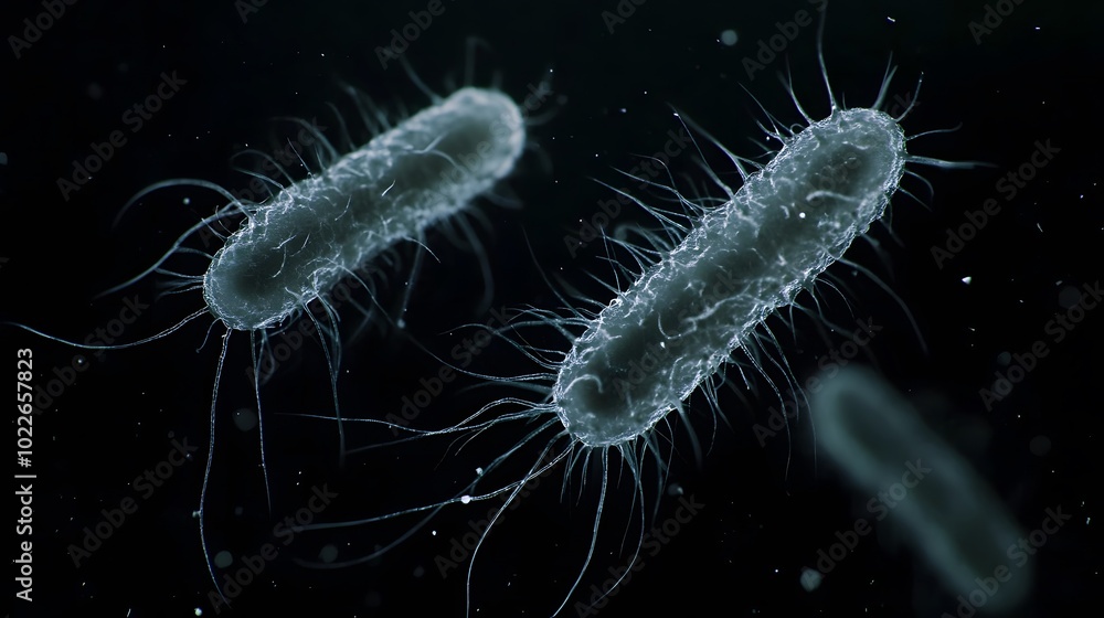 Ancient microbes under microscope reveal intricate cellular structures, showcasing their mysterious and ancient nature, ideal for scientific and educational content Ancient microbes under microscope reveal intricate cellular structures, showcasing their mysterious and ancient nature, ideal for scientific and educational content