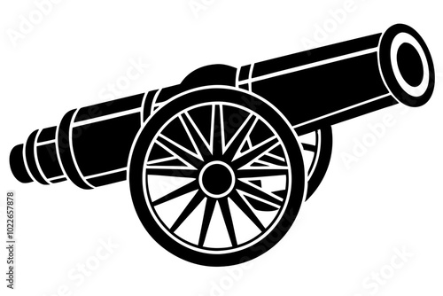 cannon  vector silhouette illustration