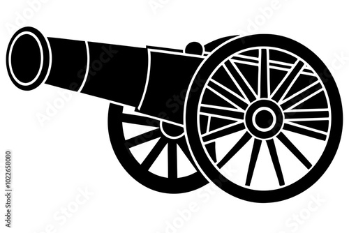 cannon  vector silhouette illustration