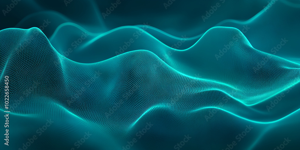 Abstract Blue Flowing Waves with Smooth Texture Abstract Blue Flowing Waves with Smooth Texture