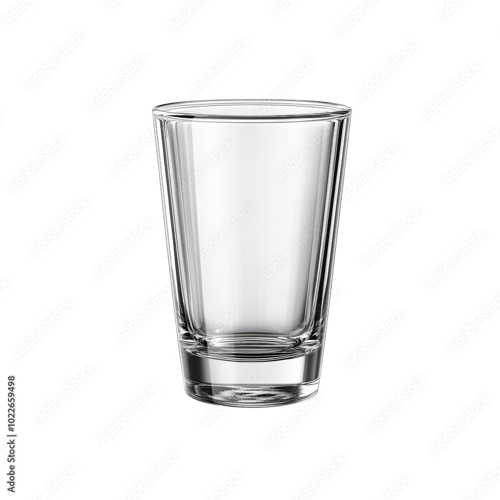 Clear Glass Tumbler on White Background Clear Glass Tumbler on White Background