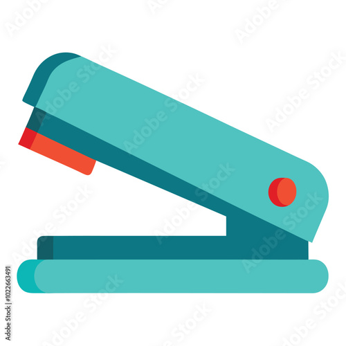 A stapler glowing isolated vector illustration 