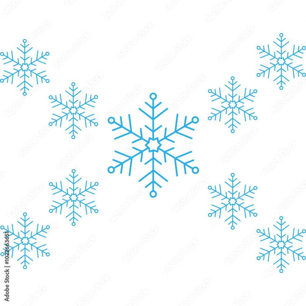 Fototapeta premium Blue Snowflake Icon