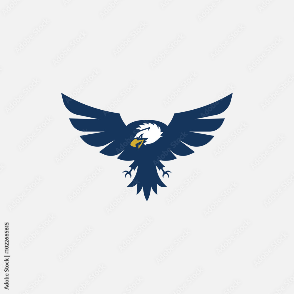 Obraz premium Minimalist Modern Eagle Logo Vector Illustration