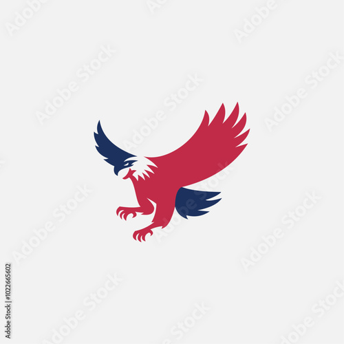 Minimalist Modern Eagle Logo Vector Illustration