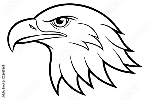 eagle head vector silhouette, hawk head silhouette vector
