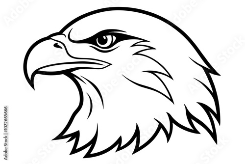 eagle head vector silhouette, hawk head silhouette vector