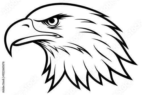 eagle head vector silhouette, hawk head silhouette vector