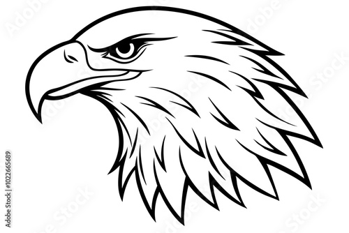 eagle head vector silhouette, hawk head silhouette vector