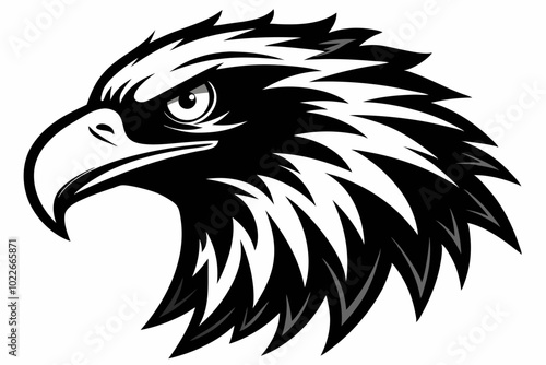 eagle head vector silhouette, hawk head silhouette vector