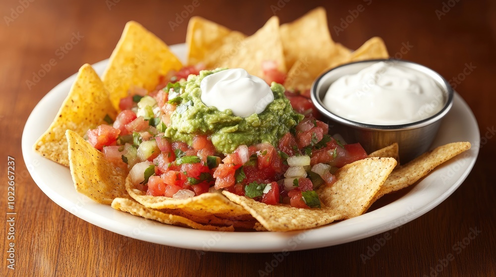 Fresh Guacamole and Salsa with Tortilla Chips Fresh Guacamole and Salsa with Tortilla Chips