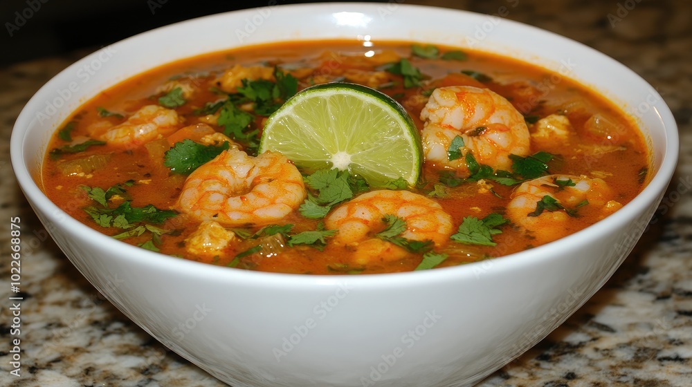 Fresh Shrimp Soup with Lime and Herbs Fresh Shrimp Soup with Lime and Herbs