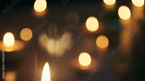 Burning Candle in the Darkness