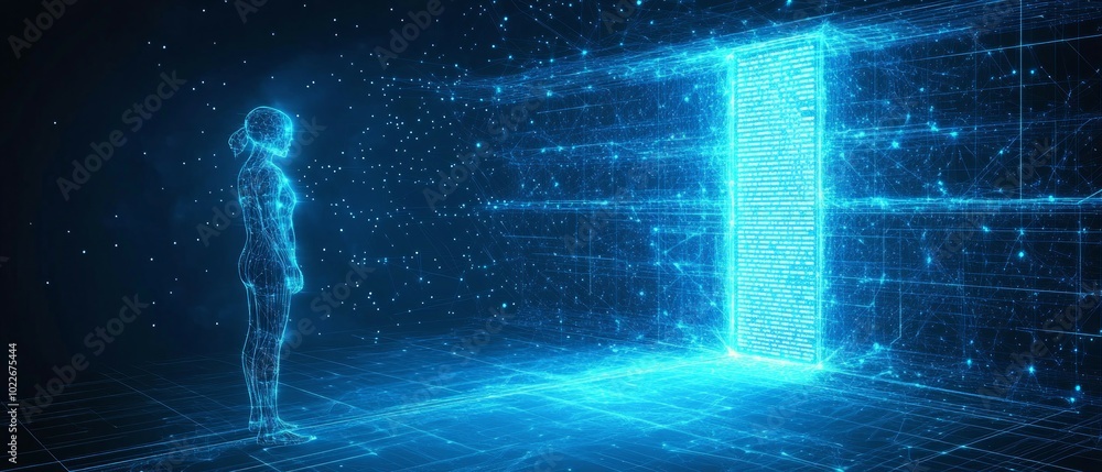 Obraz premium The DRM Barrier, Digital Rights Management DRM