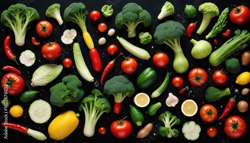 vegetables on a white background