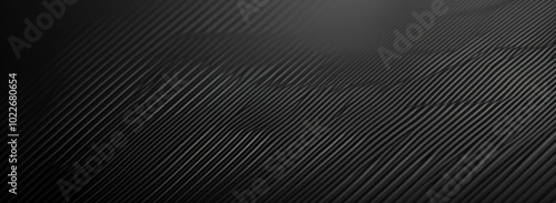 Black carbon fiber background with diagonal lines, minimalistic style, high-resolution design for seamless tiling in web design and graphic arts.