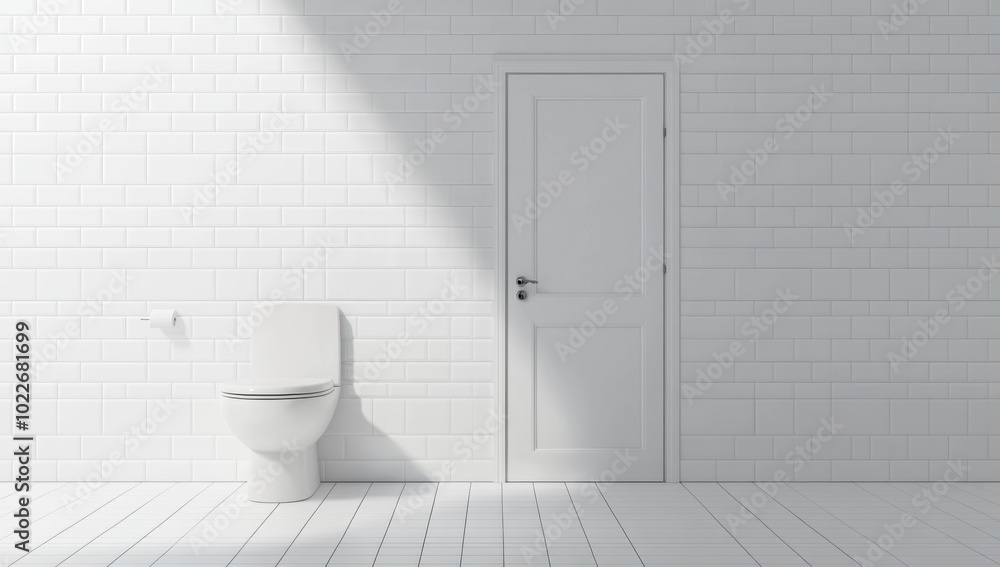 photo of white toilet bowl in light bathroom interior photo of white toilet bowl in light bathroom interior