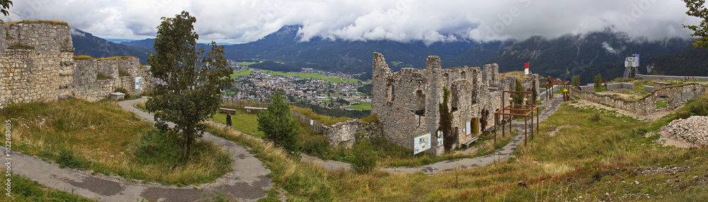 View of Reutte from the fortress Schlosskopf, Tyrol, Austria, Europe
View of Reutte from the fortress Schlosskopf, Tyrol, Austria, Europe